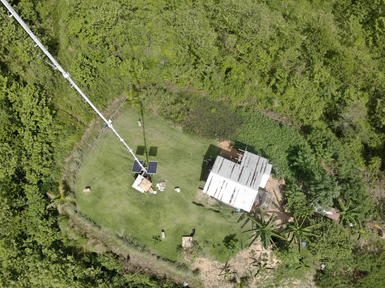 Aerial view of a remote ATECH network site.